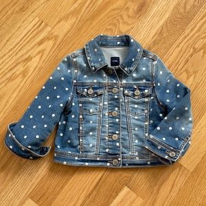 Gap Toddler Polkadot Denim Jacket